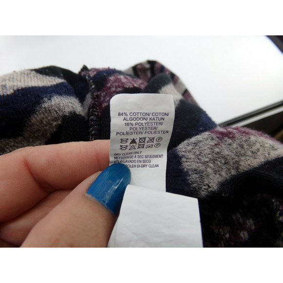 Lucky Brand Cardigan Open Front Sweater Wrap Boho Burgandy SM Last Man Standing - Picture 9 of 11